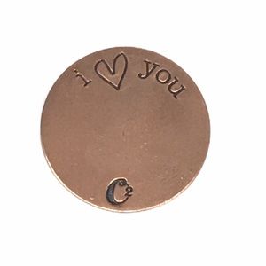 Origami Owl I Love You Key Plate, Copper